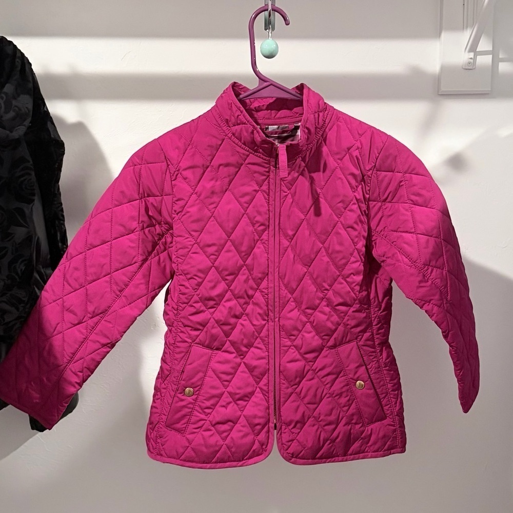 Lands' End Fuchsia Quilted Kids Jacket